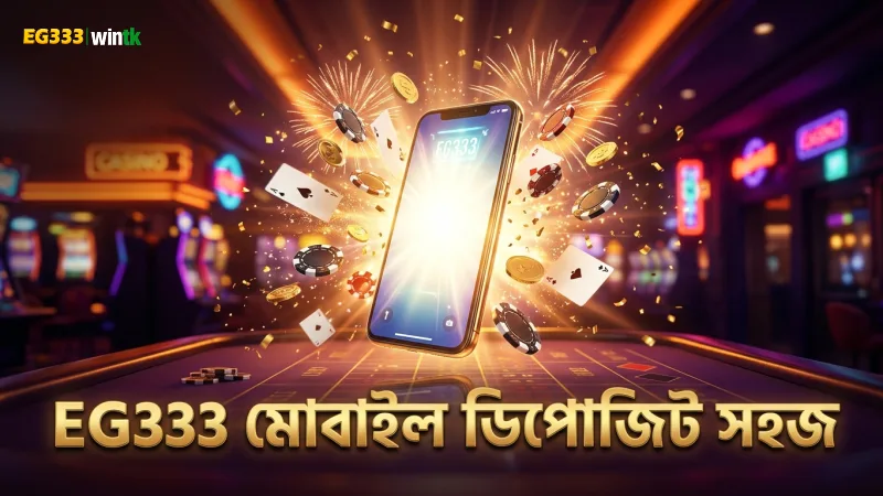 EG333 ডিপোজিট মোবাইল থেকে দ্রুত এবং সহজে সম্পন্ন হয়।