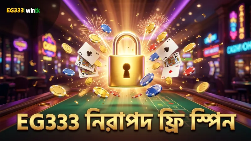EG333 প্ল্যাটফর্মে ফ্রি স্পিন ব্যবহারে নিরাপত্তা নিশ্চিত।